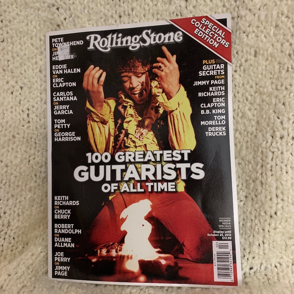 Rolling Stone magazine 100 greatest guitarists collector’s edition.
